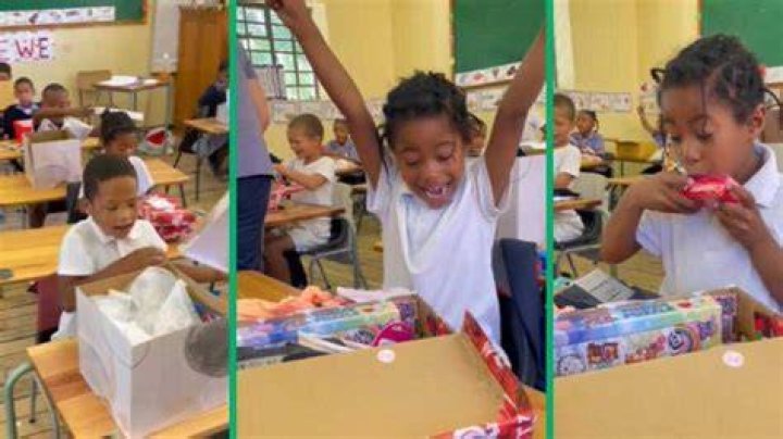 Heartwarming Surprise: Western Cape Schoolchildren Radiate Joy Receiving Santa Shoebox Gifts