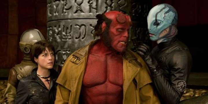 Hellboy takes on the image of Father Christmas for a dying woman