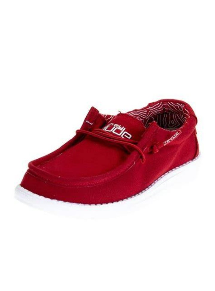 Hey Dude Boys Red Wally Casual Shoe