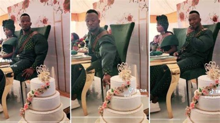 Hilarious Video of Buff Groom Tasting Cake at His Wedding Has Mzansi Laughing Out Loud: 