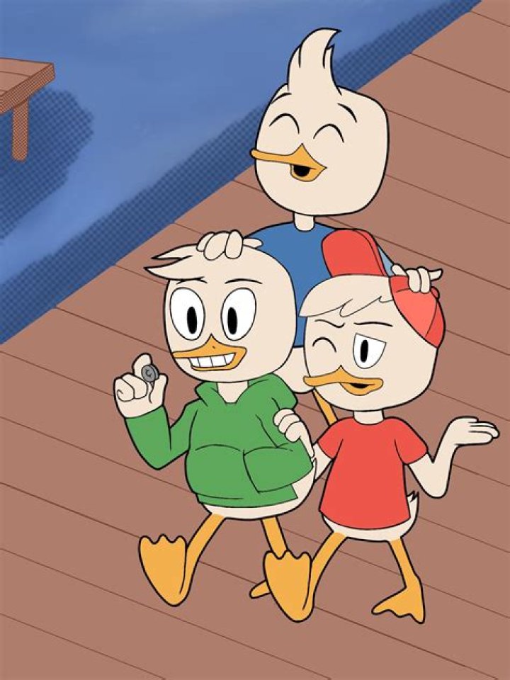 Huey, Louie, and Dewey walk through Shacktown