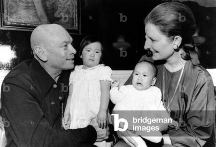Image of Yul Brynner and his third Wife Jacqueline de Croisset at