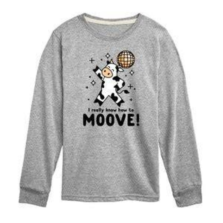 Instant Message Watch Me Moove Disco Cow Toddler & Youth Long