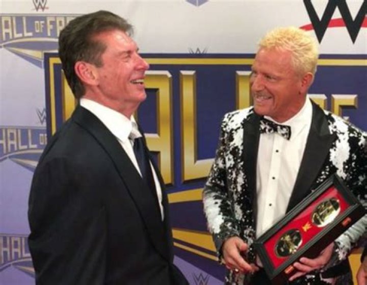 Jeff Jarrett and Vince McMahon at the HOF Cropped