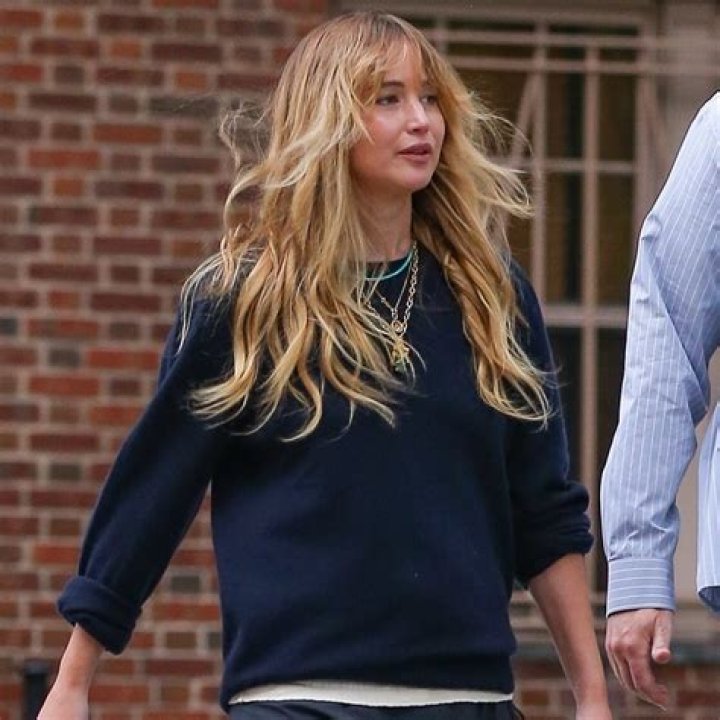 Jennifer Lawrence walking in No Hard Feelings