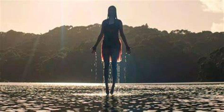 Jessica rising out of the water in Evil Dead Rise