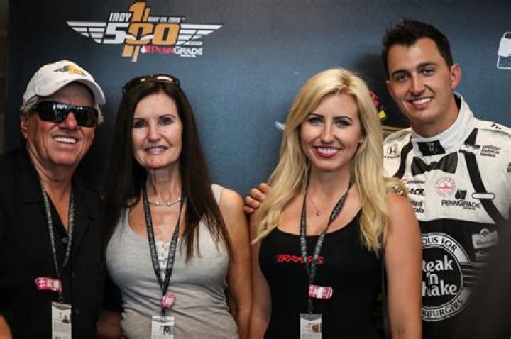 John Force and his wife Laurie with Graham Rahal and his wife Courtney