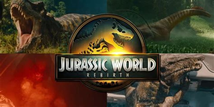 Jurassic World iconic logo with dinosaur in stone