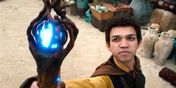 Justice Smith with a staff in Dungeons and Dragons Honor Among Thieves