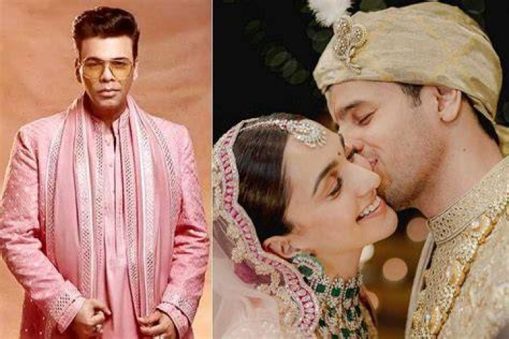 karan johar with the groom mohit marwah and bride antara motiwala