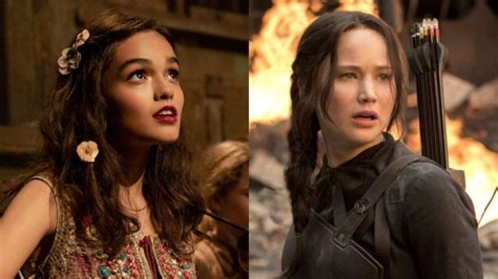 Katniss Everdeen and Lucy Gray from the Hunger Games franchise