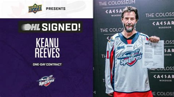 Keanu Reeves signs 1day contract with OHL team to help raise money for