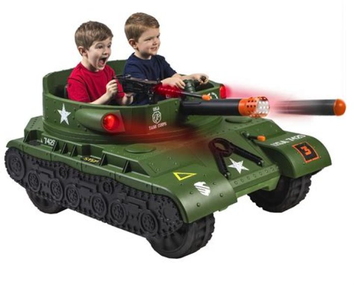 Kids Ride On Tank Electric 12V Power Wheels Remote Control LED w/Remote