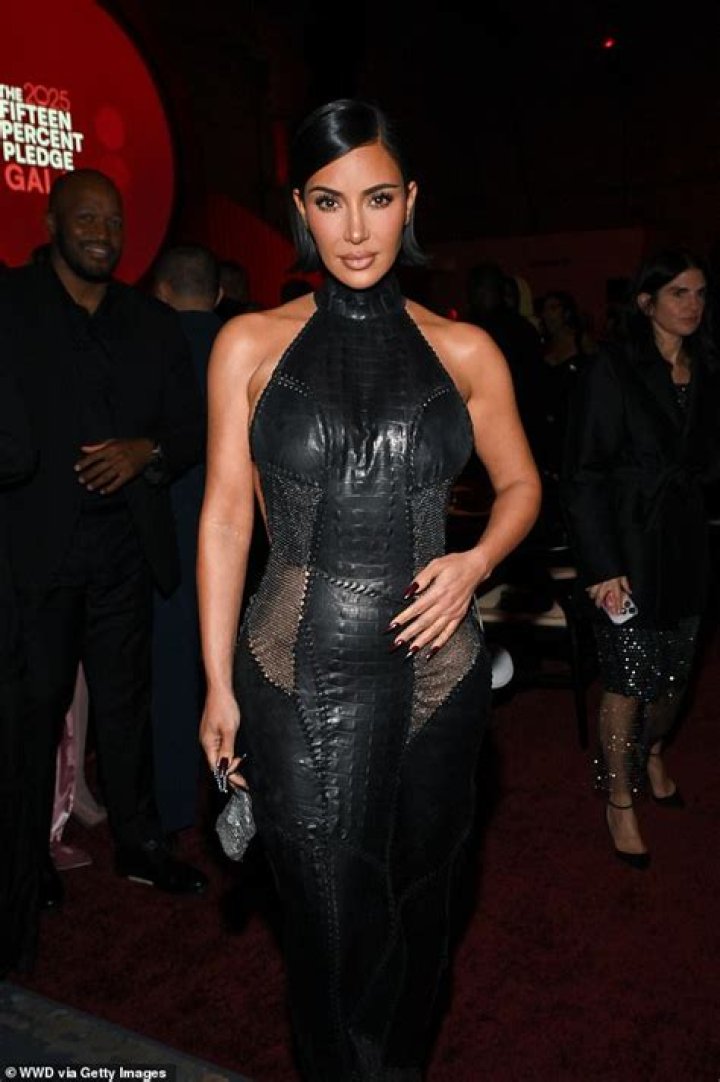 Kim Kardashian in Black Dress16 GotCeleb