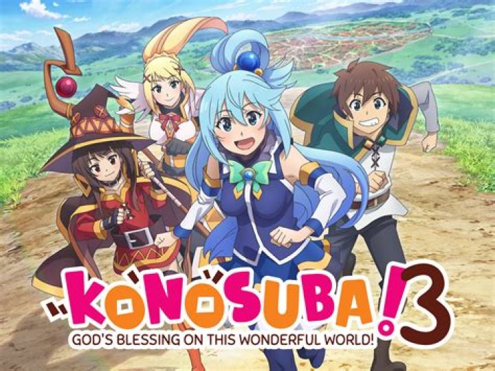 KonoSuba God's Blessing on This Wonderful World!&nbsp;Kazuma Satou, Aqua, Megumin, & Lalatina Dustiness Ford Falling