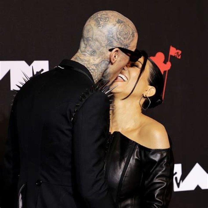 Kourtney and Travis Barker Channel True Romance for Halloween