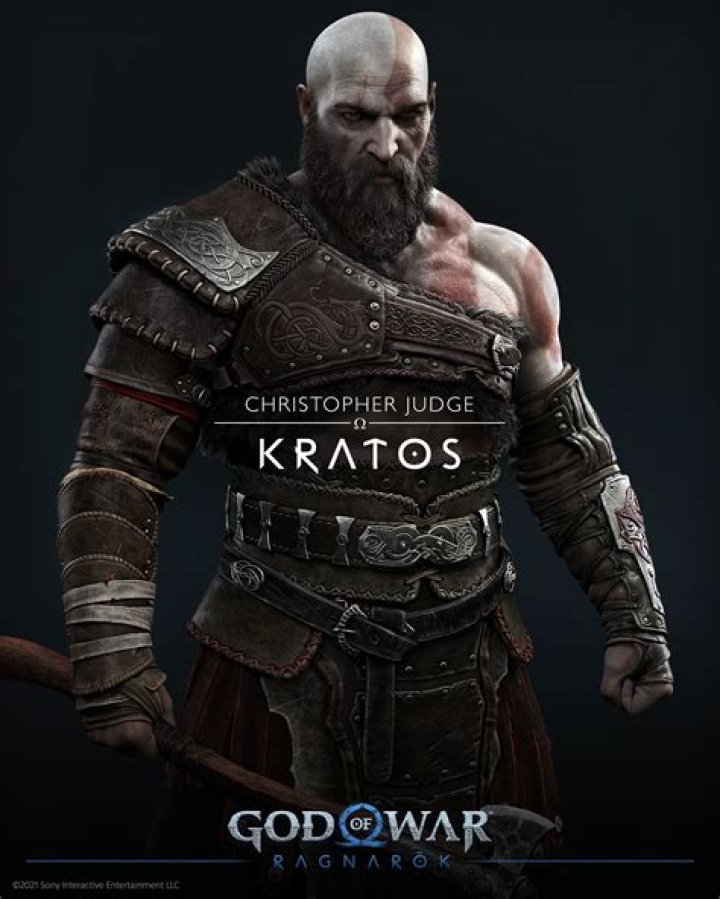 Kratos in God of War 2018 superimposed over Kratos in the original God of War game