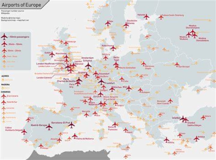 Largest airports in Europe