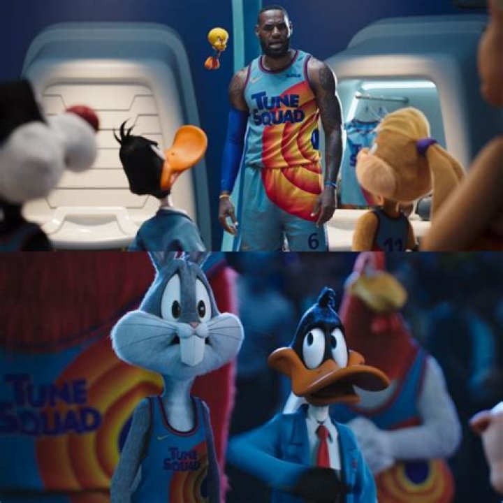 LeBron James, Bugs Bunny, and Arachnneka in Space Jam 2