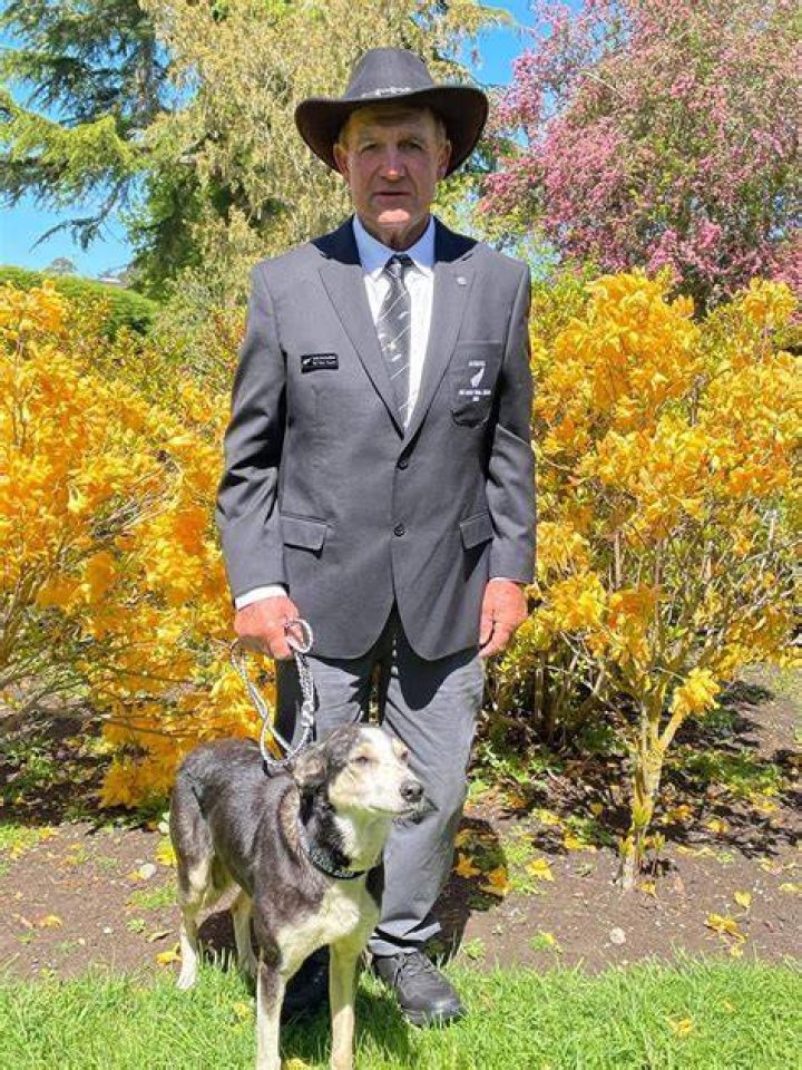 Leo Jecentho with the Wayleggo Cup at his home in Ngāruawāhia. Photo / Malisha Kumar