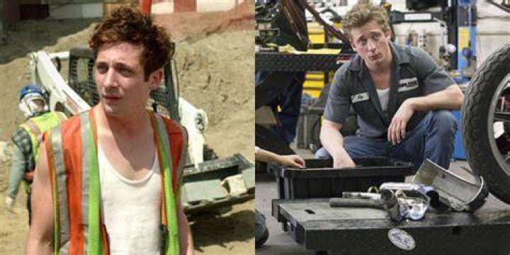 Lip from Shameless working at a construction site / Brad's bike shop