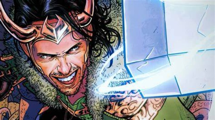 Loki with Mjolnir Comic Art