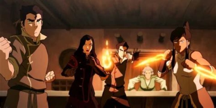 Mako Korra and Asami prepare for a fight in The Legend of Korra