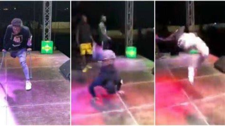 Man with One Leg Throws Crutches away, Thrills Crowd with Fine Legwork and Backflips as he Dances in Video