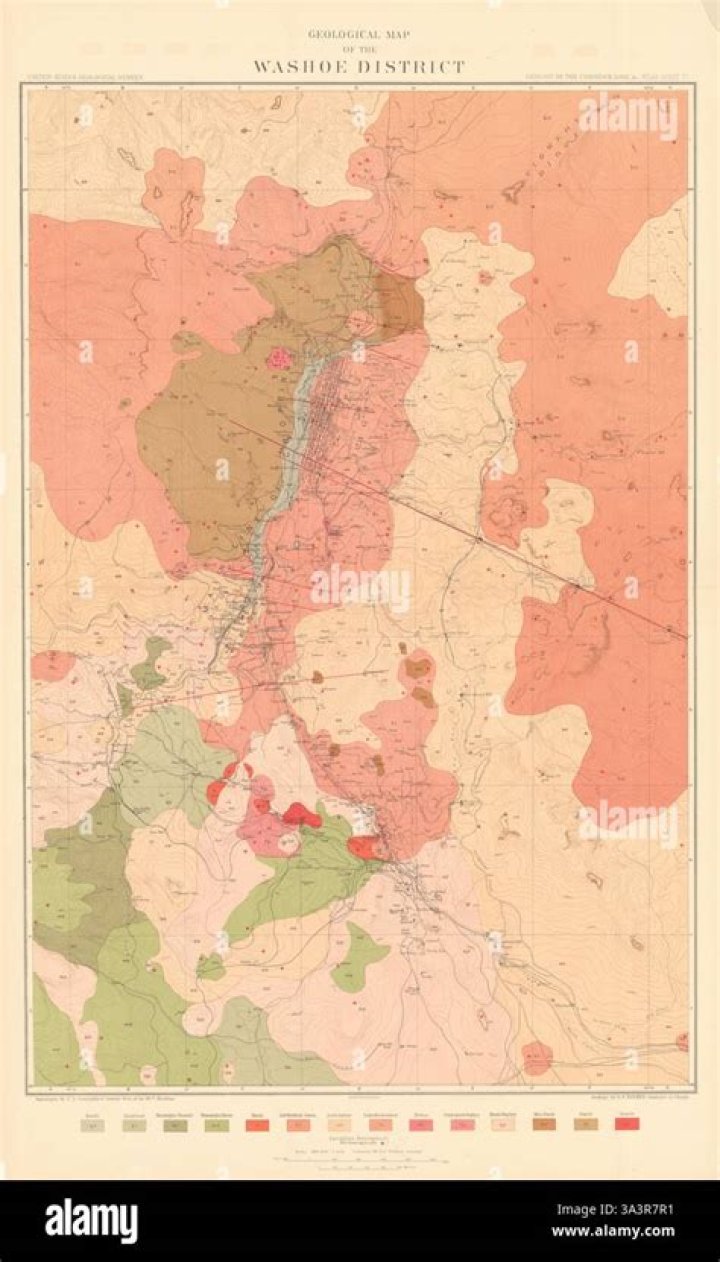 Map of the Washoe District Showing Mining Claims. David Rumsey