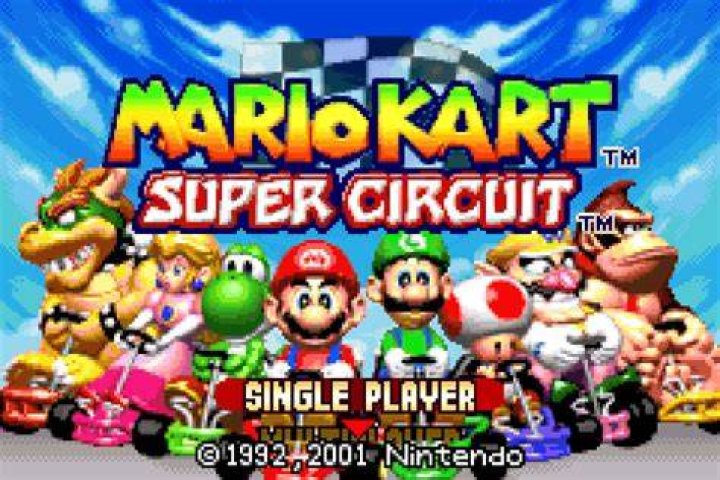 Mario Kart Super Circuit Title Screen