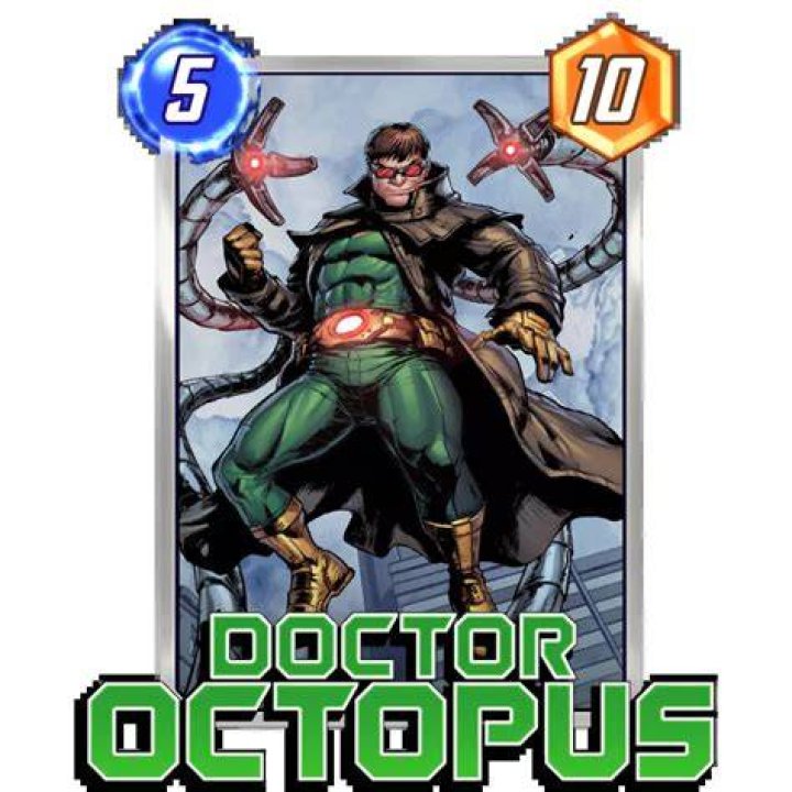 Marvel Snap Leech Doctor Octopus Deck Build with Energy and Power Values Displayed on Each Card