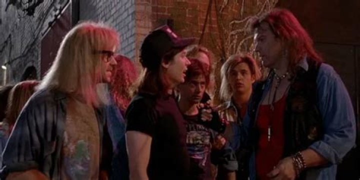 Meat Loaf talking to Wayne and Garth in Wayne's World.