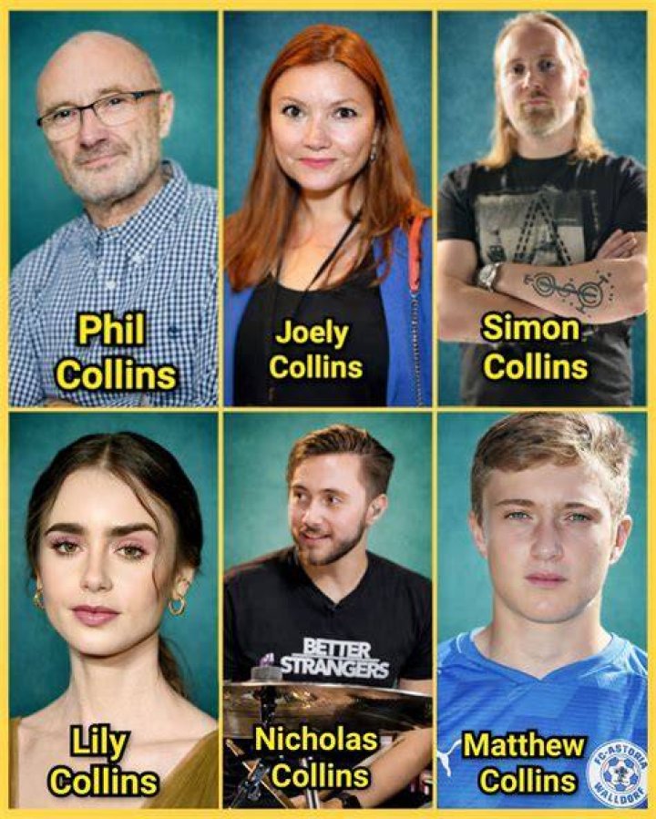 Meet Phil Collins' children: Nicholas, Lily, Matthew, Joely and Simon Collins