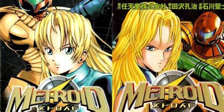 metroid manga covers volumes 1 and 2