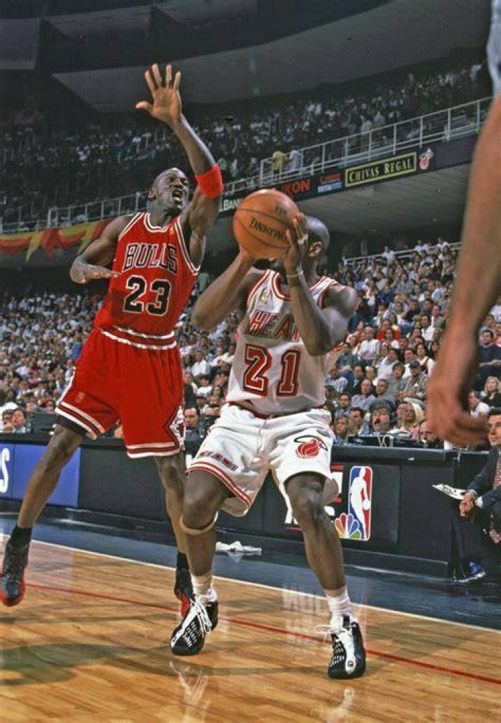 Michael Jordan defending