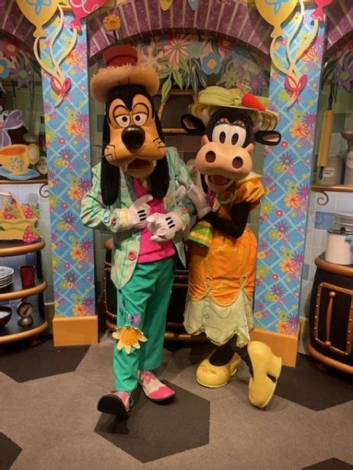 Mickey Minnie and Goofy hosting the House of mouse