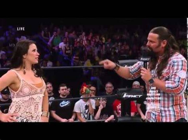 Mickie James and James Storm at the train station