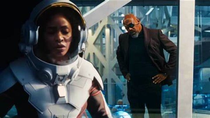 Monica Rambeau and Nick Fury in The Marvels trailer