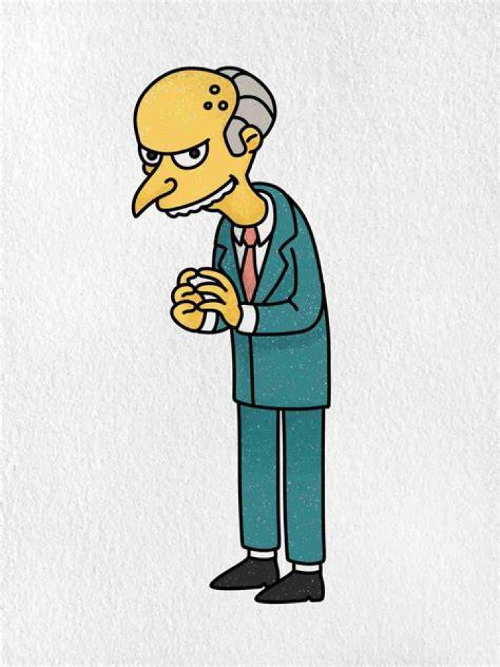 Mr. Burns giving the Simpsons a basket of money in "Grift of the Magi"
