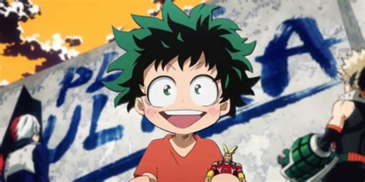 My Hero Academia: An excited young Deku.