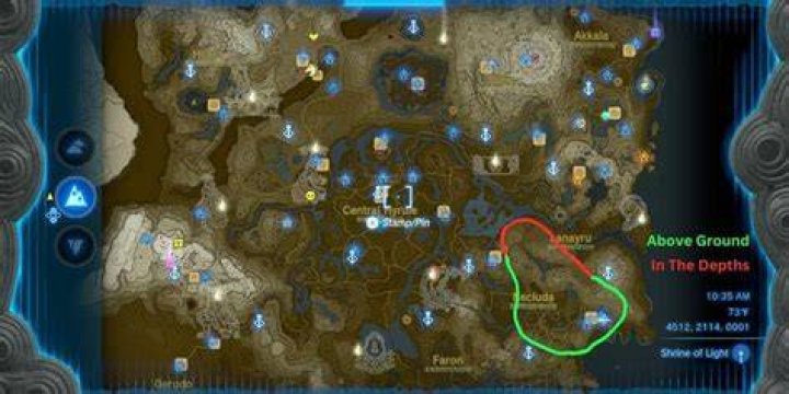 Naydra Dragon path in Zelda TOTK