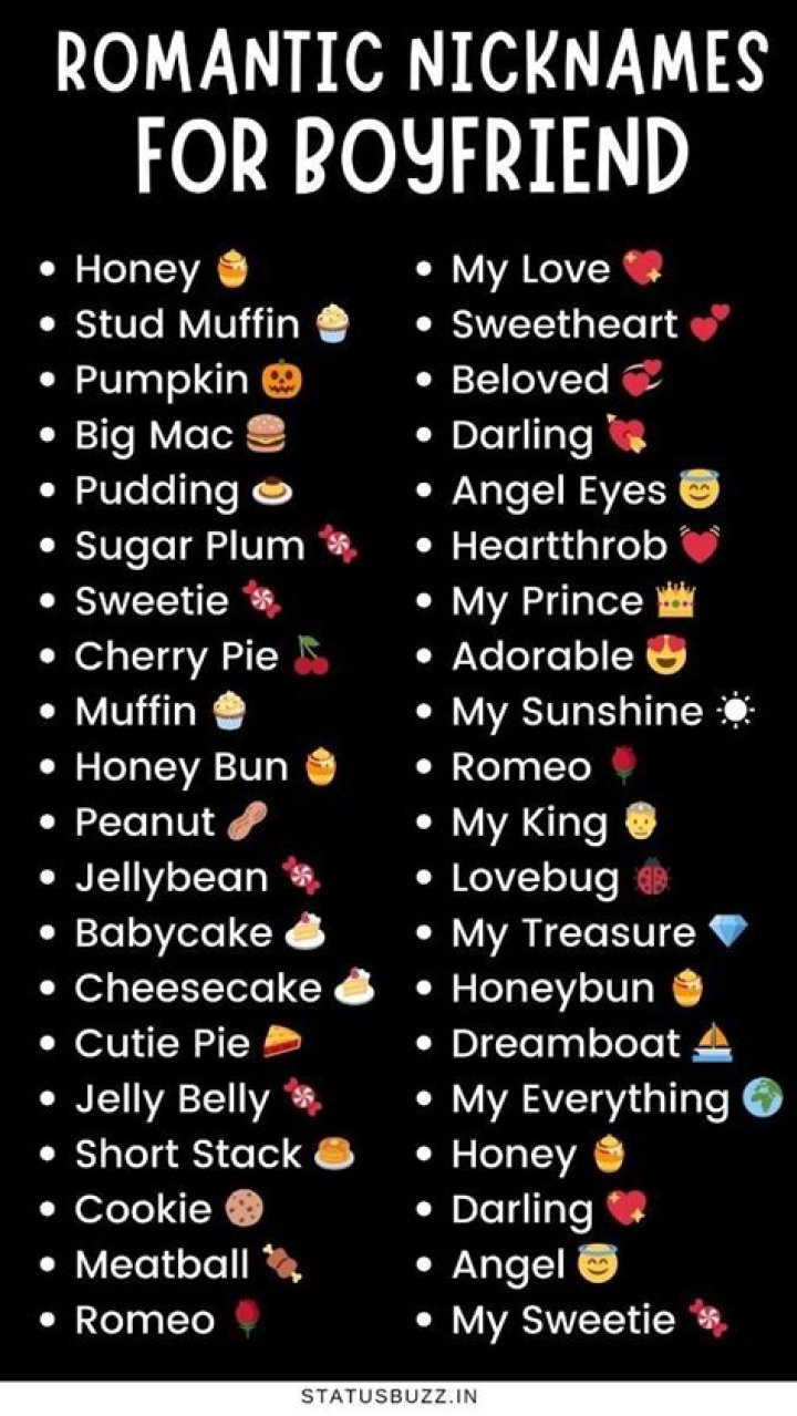 Nicknames For Boyfriends