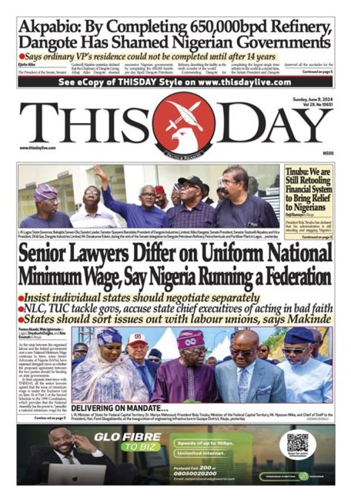 Nigerian National Newspaper; THISDAY