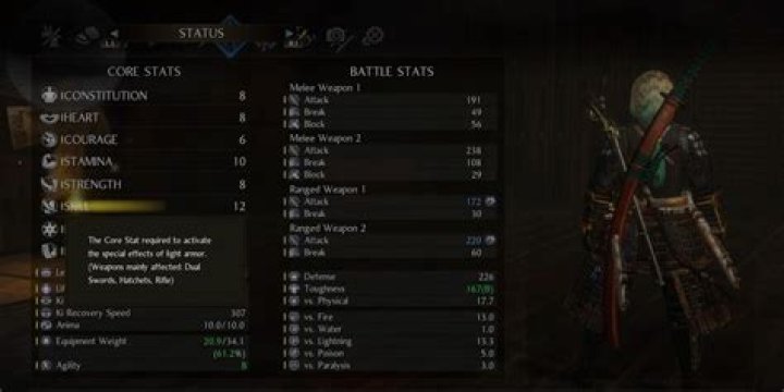 Nioh 2 Dual Swords Stats
