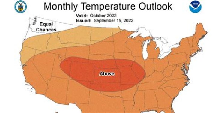 NOAA October 2022 Outlook Expect Above Normal Temperatures For the