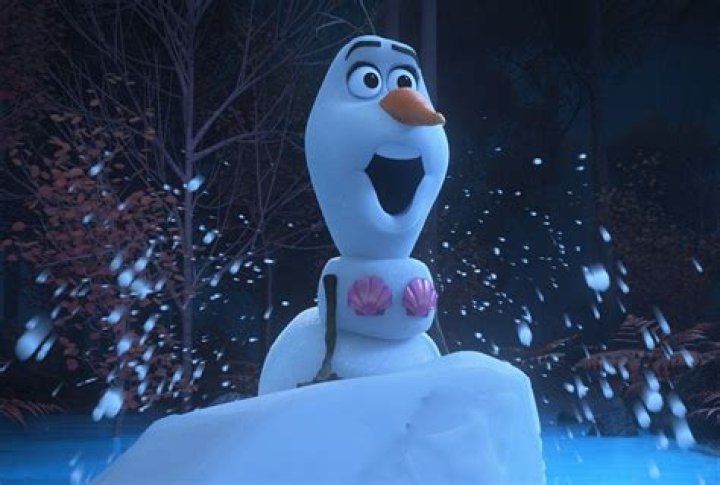 Olaf in the Once Upon a Snowman Frozen poster cropped