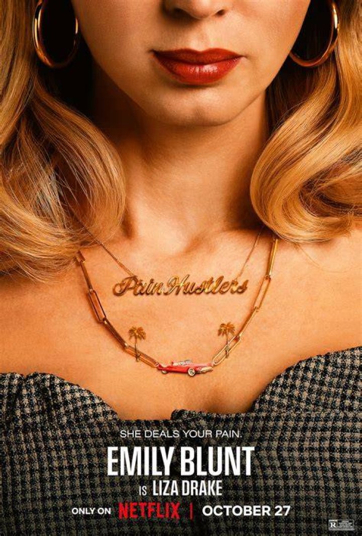 Pain Hustlers Liza Drake Emily Blunt Phoebe Chloe Coleman