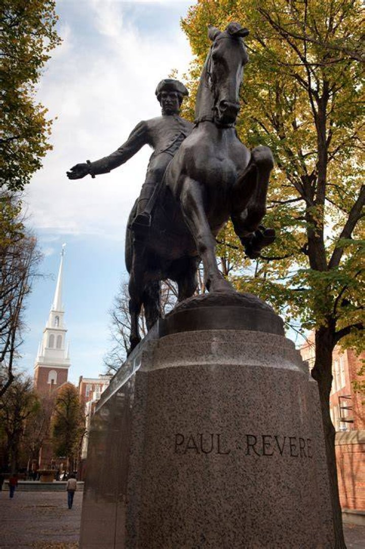 Paul Revere Statue in Boston. 