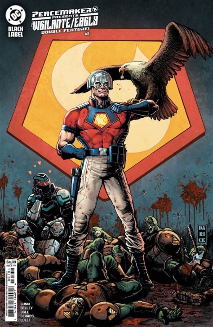 Peacemaker attacks Vigilante in DC Comics.