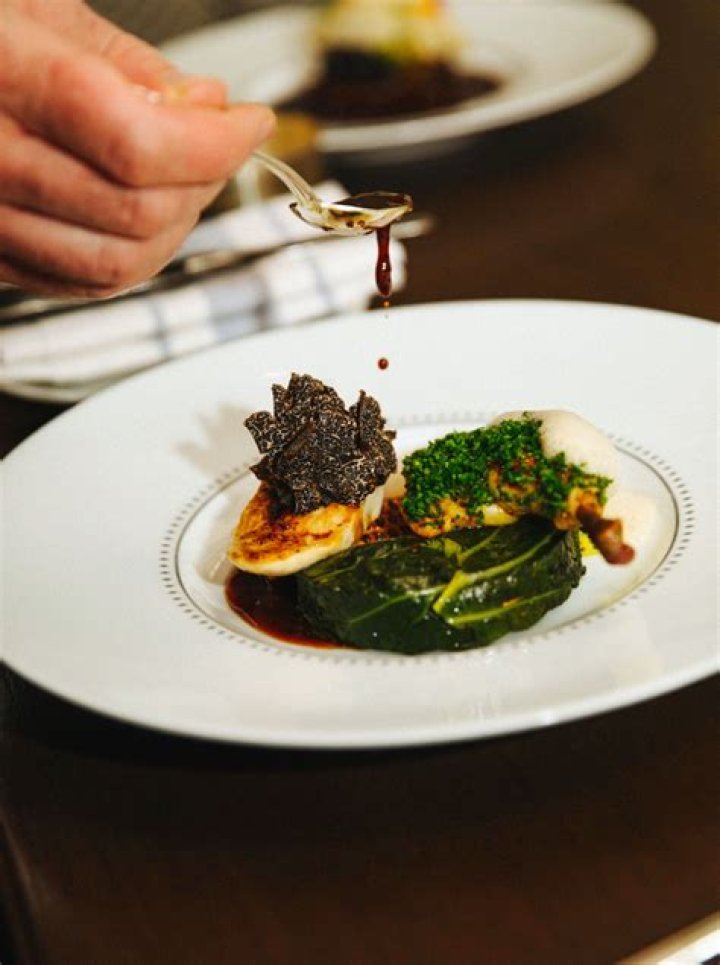 Perigord truffle with chicken custard and black garlic.